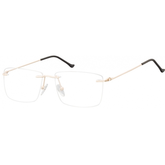 Bezramkowe patentki Okulary oprawki korekcyjne Sunoptic 988D złote